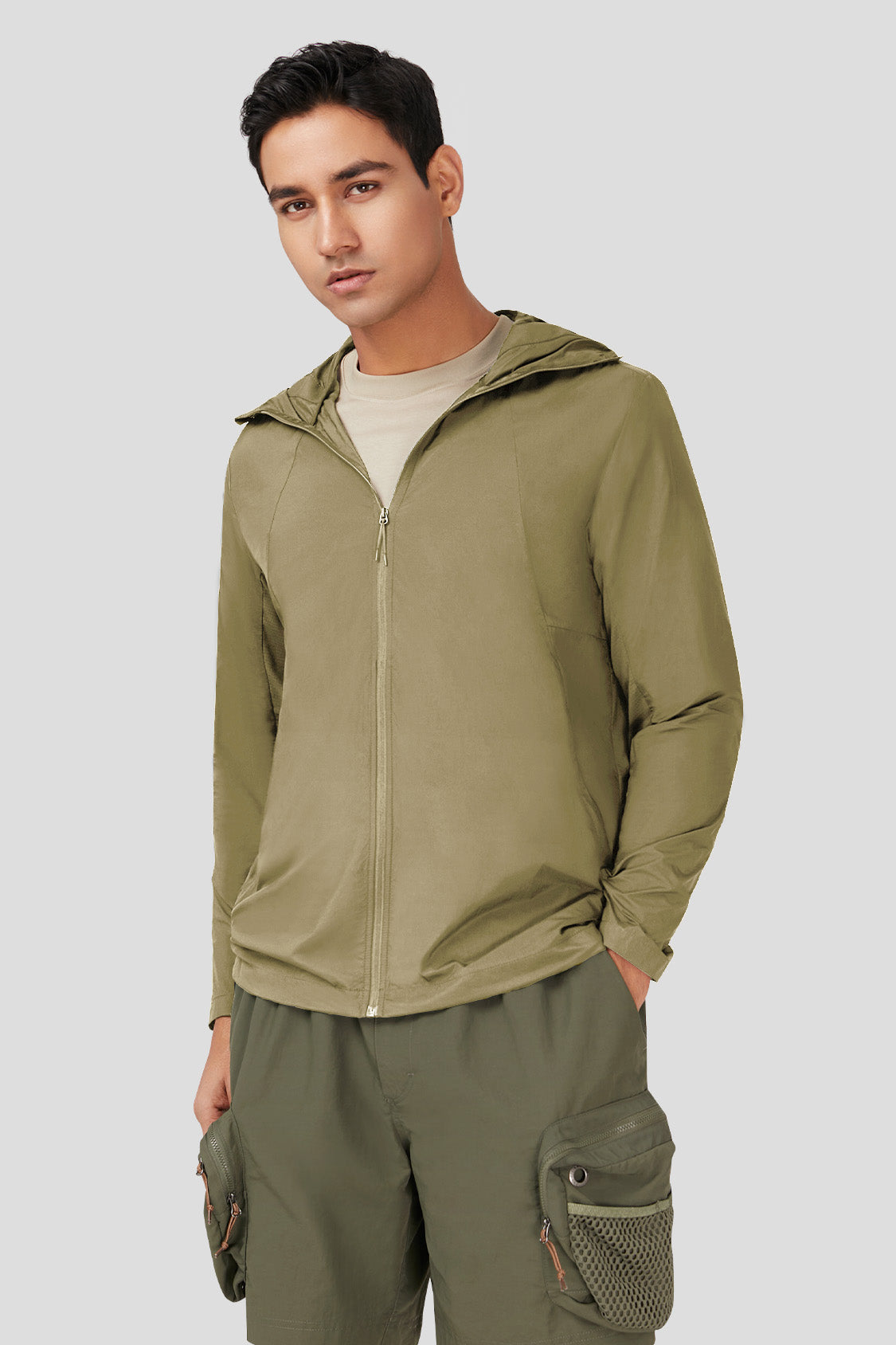 Sun Protection Jacket Hoodie With Pockets For Men Lightweight