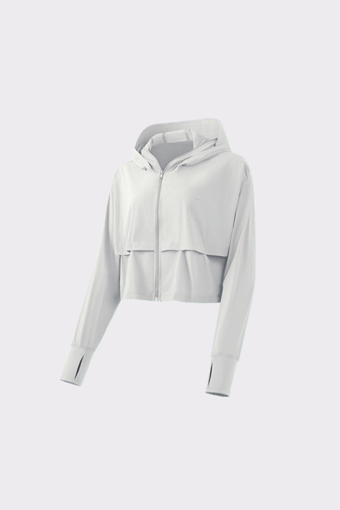 beneunder lightweight uv sun protection jacket hoodie #color_smoky grey